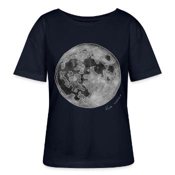MOND - Stanley/Stella Relaxed Rundhals Frauen Bio-T-Shirt SERENA - Navy - Vorne - Anna (173cm)