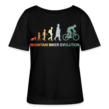 Mountain Biker Evolution - Stanley/Stella SERENA Relaxed Women’s Organic Round Neck T-shirt - black - Front - Anna (173cm)