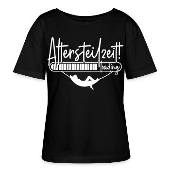 Altersteilzeit loading Ladebalken Hängematte ATZ - Stanley/Stella Relaxed Rundhals Frauen Bio-T-Shirt SERENA - Schwarz - Vorne - Anna (173cm)