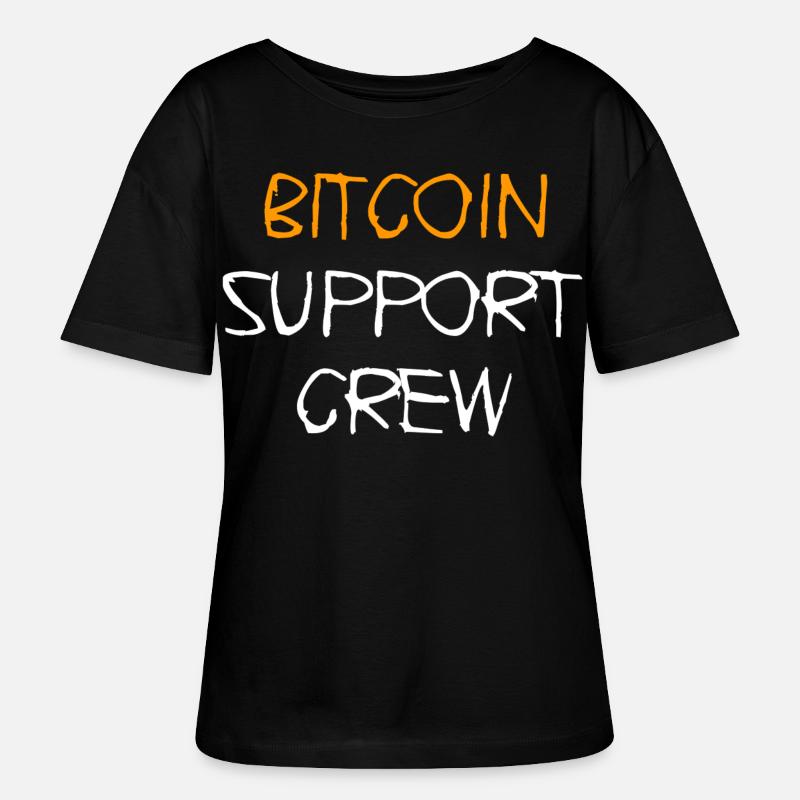 Conception de l’équipe de support Bitcoin - T-shirt bio à col rond SERENA Stanley/Stella Femme - noir