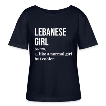 Lebanon - Stanley/Stella SERENA Relaxed Women’s Organic Round Neck T-shirt - navy - Front - Anna (173cm)