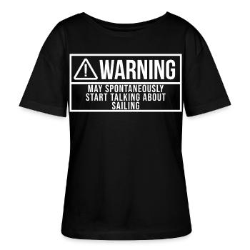 Segeln - Stanley/Stella Relaxed Rundhals Frauen Bio-T-Shirt SERENA - Schwarz - Vorne - Anna (173cm)