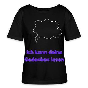 Je peux lire dans tes pensées - T-shirt bio à col rond SERENA Stanley/Stella Femme - noir - Devant - Anna (173cm)