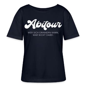 Abitur Tour - Stanley/Stella Relaxed Rundhals Frauen Bio-T-Shirt SERENA - Navy - Vorne - Anna (173cm)
