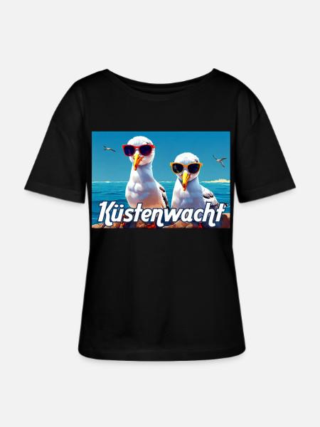 Küstenwacht Möwen - Stanley/Stella Relaxed Rundhals Frauen Bio-T-Shirt SERENA - Schwarz
