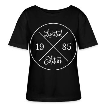 Limited edition 1985 - Stanley/Stella Relaxed Rundhals Frauen Bio-T-Shirt SERENA - Schwarz - Vorne - Anna (173cm)