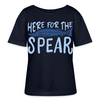 Spearfish Fishing - Stanley/Stella SERENA Relaxed Women’s Organic Round Neck T-shirt - navy - Front - Anna (173cm)