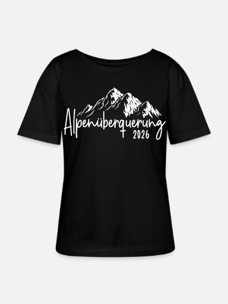 Alpenüberquerung 2026 - Stanley/Stella Relaxed Rundhals Frauen Bio-T-Shirt SERENA - Schwarz
