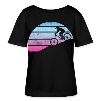 Sunset Bike - Stanley/Stella Relaxed vrouwen bio-T-shirt met ronde hals SERENA - zwart - Voor - Anna (173cm)