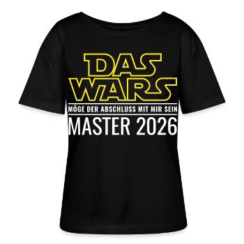 Master 2026 Das wars - Stanley/Stella Relaxed Rundhals Frauen Bio-T-Shirt SERENA - Schwarz - Vorne - Anna (173cm)