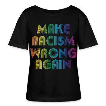 Rendre le racisme faux - T-shirt bio à col rond SERENA Stanley/Stella Femme - noir - Devant - Anna (173cm)