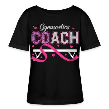 Gymnastics Trainer Coach Gymnastics - Stanley/Stella SERENA Relaxed Women’s Organic Round Neck T-shirt - black - Front - Anna (173cm)