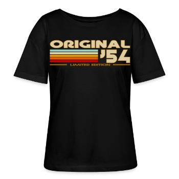1954 - Stanley/Stella SERENA Relaxed Women’s Organic Round Neck T-shirt - black - Front - Anna (173cm)