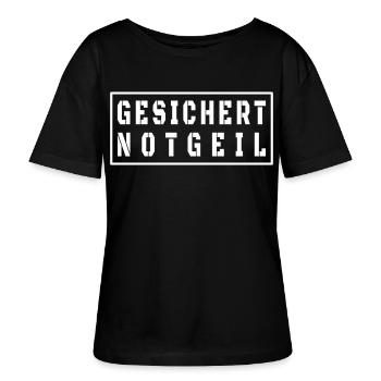 Gesichert Notgeil Vatertag Malle Style - Stanley/Stella Relaxed Rundhals Frauen Bio-T-Shirt SERENA - Schwarz - Vorne - Anna (173cm)