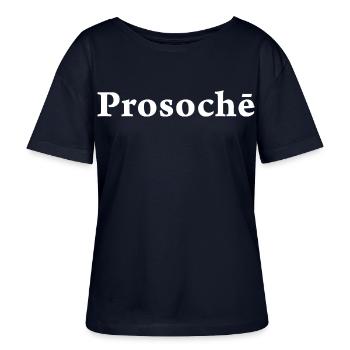 Prosochē Stoizismus Aufmerksamkeit stoisch - Stanley/Stella Relaxed Rundhals Frauen Bio-T-Shirt SERENA - Navy - Vorne - Anna (173cm)