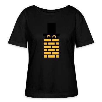 Schornsteinfeger - Stanley/Stella Relaxed Rundhals Frauen Bio-T-Shirt SERENA - Schwarz - Vorne - Anna (173cm)