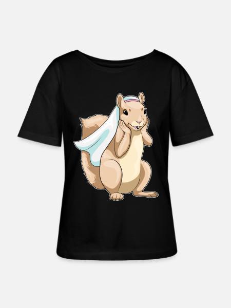 Eichhörnchen Braut Schleier Hochzeit - Stanley/Stella Relaxed Rundhals Frauen Bio-T-Shirt SERENA - Schwarz