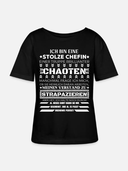 EINE STOLZE CHEFIN BRILLIANTER CHAOTEN - Stanley/Stella Relaxed Rundhals Frauen Bio-T-Shirt SERENA - Schwarz