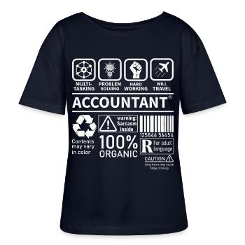 Multi-tâches Résolution de problèmes Voyage dur - T-shirt bio à col rond SERENA Stanley/Stella Femme - marine - Devant - Anna (173cm)