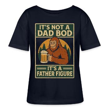 Vaterfiguren-Humor, It's Not a Dad Bod - Stanley/Stella Relaxed Rundhals Frauen Bio-T-Shirt SERENA - Navy - Vorne - Anna (173cm)