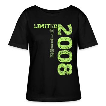 Limited Edition 2008 18. Geburtstag Geschenk - Stanley/Stella Relaxed Rundhals Frauen Bio-T-Shirt SERENA - Schwarz - Vorne - Anna (173cm)
