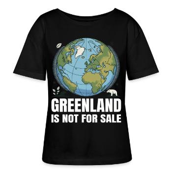 Greenland Is Not For Sale - Stanley/Stella Relaxed Rundhals Frauen Bio-T-Shirt SERENA - Schwarz - Vorne - Anna (173cm)