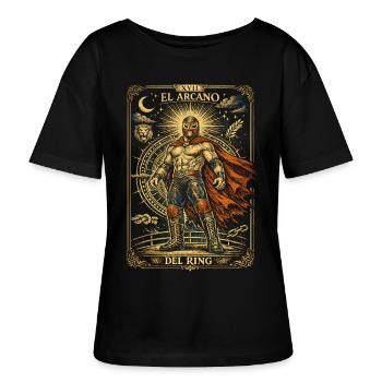 Lucha Libre Luchador Tarot Card - T-shirt bio à col rond SERENA Stanley/Stella Femme - noir - Devant - Anna (173cm)