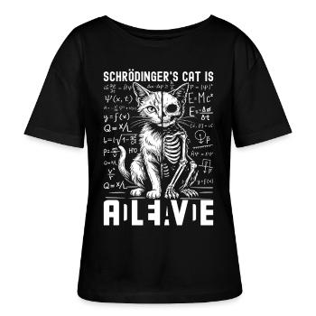 Schrödinger's Cat Dead And Alive - Stanley/Stella Relaxed Rundhals Frauen Bio-T-Shirt SERENA - Schwarz - Vorne - Anna (173cm)