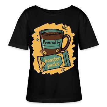 Angetrieben von Booster Packs Sammelkartensammler - Stanley/Stella Relaxed Rundhals Frauen Bio-T-Shirt SERENA - Schwarz - Vorne - Anna (173cm)