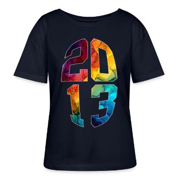 13 ANS 2013 13E ANNIVERSAIRE - T-shirt bio à col rond SERENA Stanley/Stella Femme - marine - Devant - Anna (173cm)