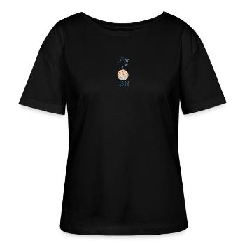 Das Sternbild Waage - Stanley/Stella Relaxed Rundhals Frauen Bio-T-Shirt SERENA - Schwarz - Vorne - Anna (173cm)