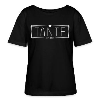 Tante Est. 2025 - Stanley/Stella Relaxed Rundhals Frauen Bio-T-Shirt SERENA - Schwarz - Vorne - Anna (173cm)