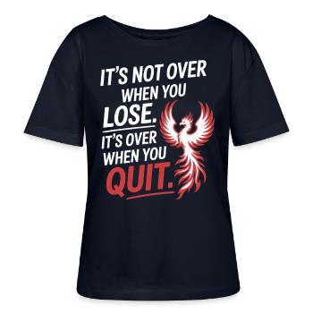 Ce n’est pas fini quand vous perdez la motivation de la persévérance - T-shirt bio à col rond SERENA Stanley/Stella Femme - marine - Devant - Anna (173cm)
