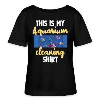 Aquarium Reinigung Lustiger Spruch - Stanley/Stella Relaxed Rundhals Frauen Bio-T-Shirt SERENA - Schwarz - Vorne - Anna (173cm)