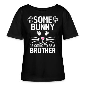 Lustiger Oster Spruch Bruder Ostern - Stanley/Stella Relaxed Rundhals Frauen Bio-T-Shirt SERENA - Schwarz - Vorne - Anna (173cm)