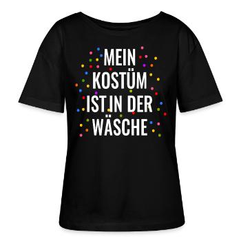 Mein Kostüm ist in der Wäsche Karneval lustig - Stanley/Stella Relaxed Rundhals Frauen Bio-T-Shirt SERENA - Schwarz - Vorne - Anna (173cm)