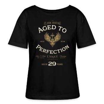 Aged X Years Aged Years 29 - Stanley/Stella SERENA Relaxed Women’s Organic Round Neck T-shirt - black - Front - Anna (173cm)