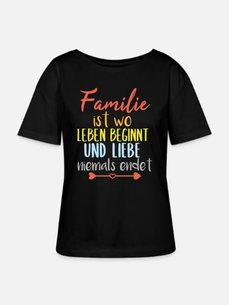 Spruch Familie - Stanley/Stella Relaxed Rundhals Frauen Bio-T-Shirt SERENA - Schwarz