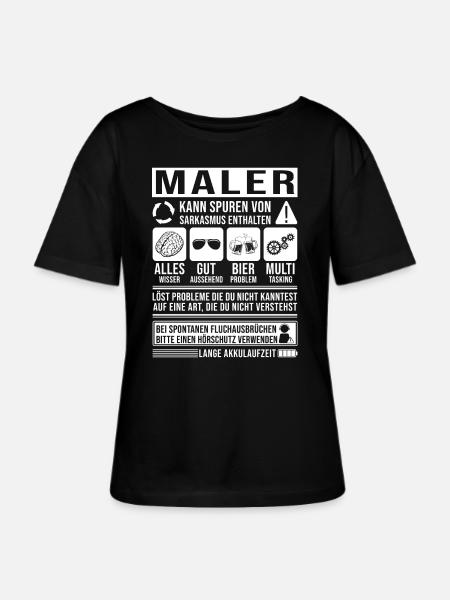 Maler Spruch lustig - Stanley/Stella Relaxed Rundhals Frauen Bio-T-Shirt SERENA - Schwarz