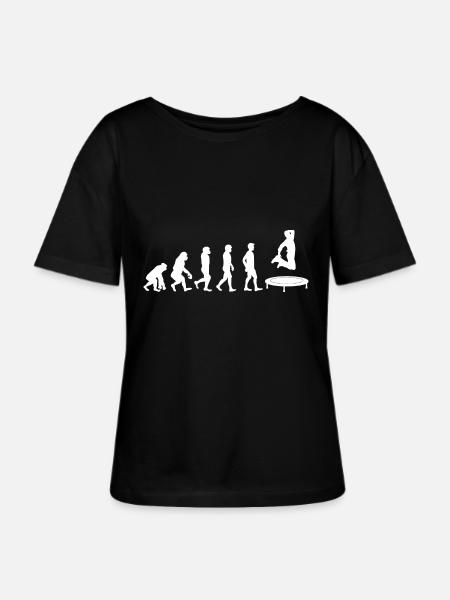 Trampolin Evolution - Stanley/Stella Relaxed Rundhals Frauen Bio-T-Shirt SERENA - Schwarz