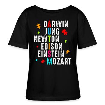 Autismus - Stanley/Stella Relaxed Rundhals Frauen Bio-T-Shirt SERENA - Schwarz - Vorne - Anna (173cm)