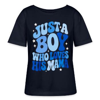 Juste un garçon qui aime sa maman - T-shirt bio à col rond SERENA Stanley/Stella Femme - marine - Devant - Anna (173cm)