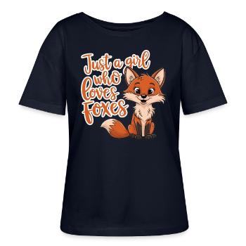 Renard, tu as volé mon cœur - T-shirt bio à col rond SERENA Stanley/Stella Femme - marine - Devant - Anna (173cm)