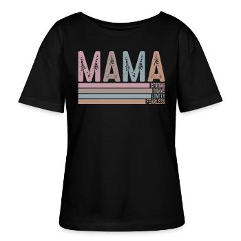 Mom - Stanley/Stella SERENA Relaxed Women’s Organic Round Neck T-shirt - black - Front - Anna (173cm)