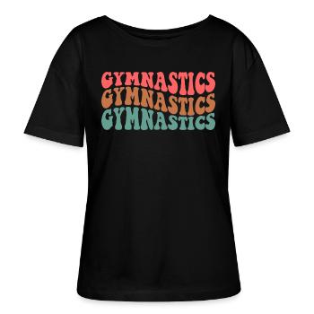 Gymnastique - T-shirt bio à col rond SERENA Stanley/Stella Femme - noir - Devant - Anna (173cm)