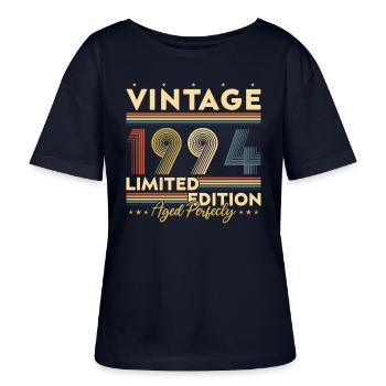 Vinatge 1994 Geburtstagsgeschenk - Stanley/Stella Relaxed Rundhals Frauen Bio-T-Shirt SERENA - Navy - Vorne - Anna (173cm)