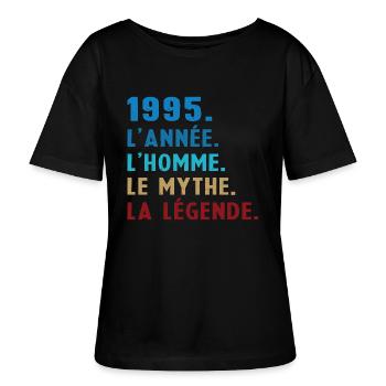1995 Année Homme Mythe Légende - T-shirt bio à col rond SERENA Stanley/Stella Femme - noir - Devant - Anna (173cm)