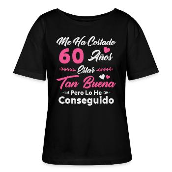 Es hat mich 60 Jahre gekostet 60 Geburtstag Frauen - Stanley/Stella Relaxed Rundhals Frauen Bio-T-Shirt SERENA - Schwarz - Vorne - Anna (173cm)