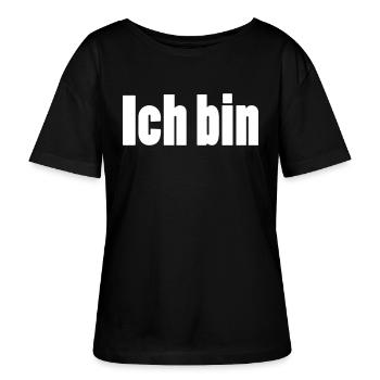 ich bin + dein Name - Stanley/Stella Relaxed Rundhals Frauen Bio-T-Shirt SERENA - Schwarz - Vorne - Anna (173cm)