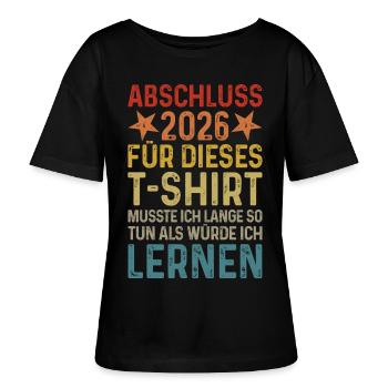 Abschluss 2026 - Stanley/Stella Relaxed Rundhals Frauen Bio-T-Shirt SERENA - Schwarz - Vorne - Anna (173cm)